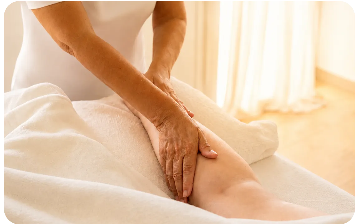 Massage spécial jambes lourdes